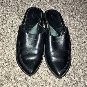 Robert Clergerie Black Leather  Mule Clogs Sz 8